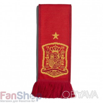 В'язаний оригінальний шарфик із символікою збірної Іспанії
З однієї сторон. . фото 1