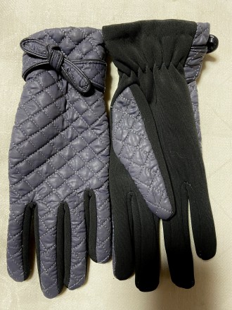 Красивые перчатки из стёганной плащёвки , утеплённые флисовой подкладкой. Верхня. . фото 5