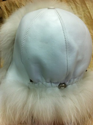 Великолепная зимняя женская ушанка белого цвета с мехом полярной лисы, популярна. . фото 4