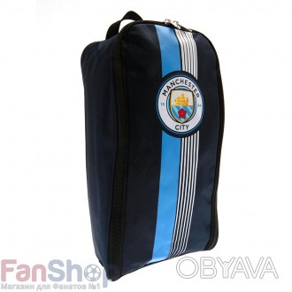 Оригінальна нейлонова сумка для взуття із символікою ФК Манчестер Сіті
Застібає. . фото 1