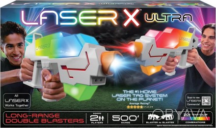 Набір оснащений 2 гравцями ультрадалекобійними бластерами Laser X
• Вибухайте су. . фото 1