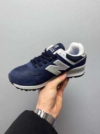 Кроссовки женские синие New Balance 574 Blue 
Одна из самых популярных моделей к. . фото 5