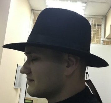 Чоловіча фетровий капелюх із натуральної валяної вовни.колір під замовлення: чо. . фото 5