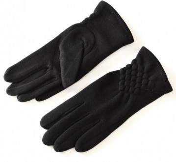  Оригінальні гарні бавовняні — трикотажні рукавички з підкладкою зі штучного хут. . фото 3