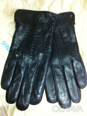 Мужские перчатки из отличной кожи и набивным и махровой подкладкой. Теплые , мяг. . фото 1