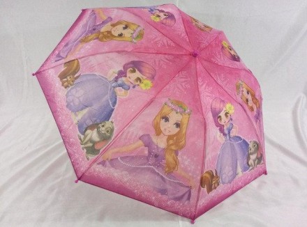 дитячий парасольку для дівчинки в два складання.
Зручний компактний дитячий пара. . фото 2