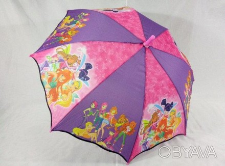 Гарний парасолька для юних модниць, оснащений 8 карбоновими спицями, банею з тка. . фото 1