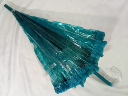 Гарний парасолька для юних модниць, оснащений 8 карбоновими спицями, полівінілов. . фото 4