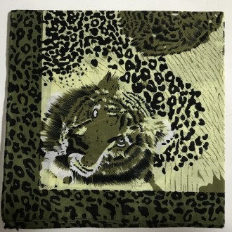 Стильная бандана - платок с рисунком тигра и леопардовым принтом . Продавая голо. . фото 2