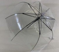Красивые подростковые прозрачные зонтики - колокол, оснащены 8 спицами из стальн. . фото 2