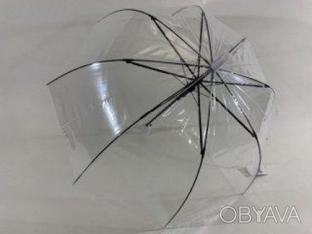 Красиві підліткові прозорі парасольки — дзвін, обладнані 8 спицями зі сталевого . . фото 1