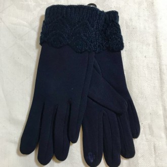 женские трикотажные перчатки , гладкой вязки , верх с ажурным довязом в верхней . . фото 4
