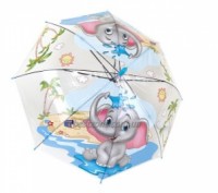 Красиві прозорі дитячі парасольки з звірятами , напівавтомат ,оснащені 8 спицями. . фото 2