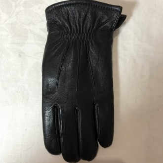 Мужские перчатки из отличной кожи и натуральной плотной шерстяной набивкой ( с ч. . фото 2