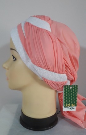 Летняя однотонная бандана-шапка-чалма-косынка-тюрбан-чалма хлопковая для женщин . . фото 2