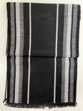 Мужской классический шарф- кашне красивый двухсторонний с бахромой отличного кач. . фото 2