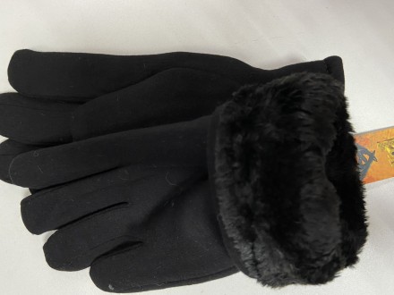 Мужские чёрные двойные перчатки , красивые ,очень тёплые с плотной меховой подкл. . фото 3