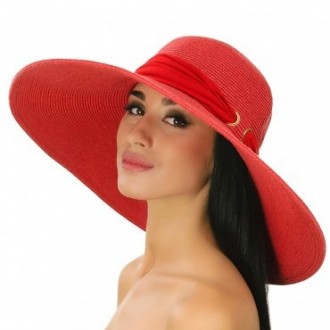 Ширина полей 13 см Изящная, модная, очаровательная женская шляпа. Материал :рис . . фото 3