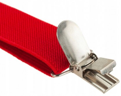 
Мужские подтяжки для брюк Y-образные Martom 100 на 2,5 см BQ6A red, красные Опи. . фото 9