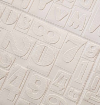 
 3D панелі самоклейки літери білі дозволять Вам зробити ремонт у приміщенні сам. . фото 3