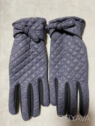 Красивые перчатки из стёганной плащёвки , утеплённые флисовой подкладкой. Верхня. . фото 1