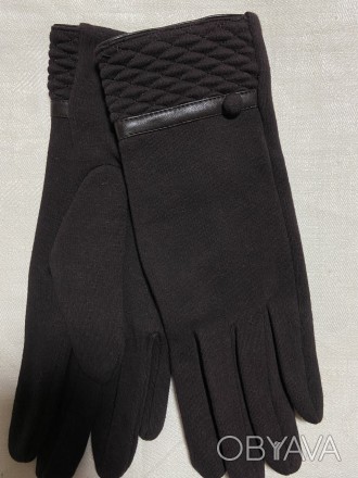  Оригинальные красивые женские перчатки с подкладкой байка (плюш) .Верх перчаток. . фото 1