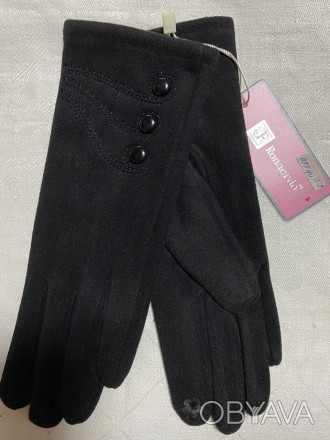  Оригінальні гарні жіночі рукавички з підкладкою байка (плюш) .Верх рукавичок зі. . фото 1