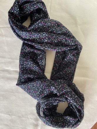 Стильний снуд - шарф-хомут з абстрактним дрібним принтом. Состав : хлопок +полиэ. . фото 4