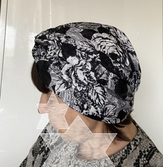 .Летняя бандана-шапка-чалма-косынка плетением в форме чалмы. (регулировка размер. . фото 3