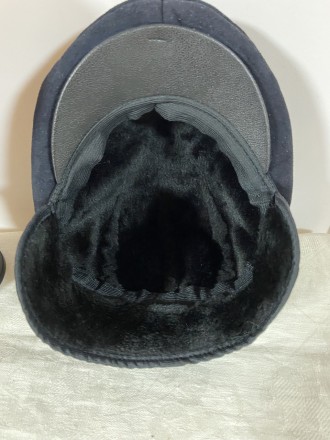 Цвет чёрный в размере 56 .Зимняя , мужская тёплая кепка реглан из искусственной . . фото 9