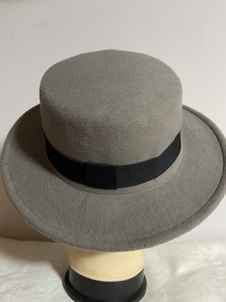В наличии серая бежевая и коричневая Модная женская шляпа цилиндрической формы с. . фото 3