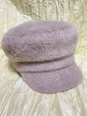 Жіноча кепка-картаз зимова з еко ткани альпака, підкладка фліс . Ззаду на гумці,. . фото 4