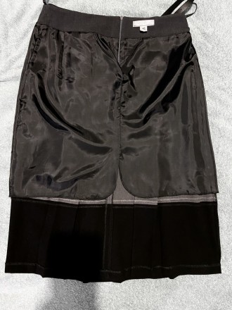 Женская трёх цветная классическая строгая юбка с встречными складками с оттенка. . фото 5
