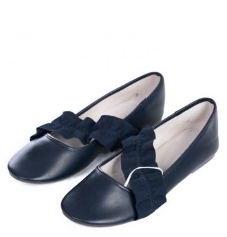 Тёмно синие женские туфли-балетки из мягкой ,комфортной эко кожи с фиксацией сто. . фото 2