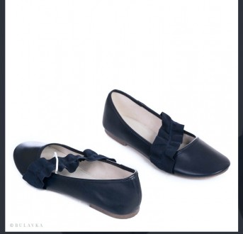 Тёмно синие женские туфли-балетки из мягкой ,комфортной эко кожи с фиксацией сто. . фото 4
