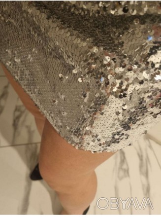 Женская блестящая клубная короткая эластичная юбка-карандаш на весенне- летний п. . фото 1