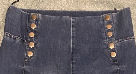 Женские джинсы из стрейчевого эластичного хлопкового джинса на эластичном широко. . фото 8