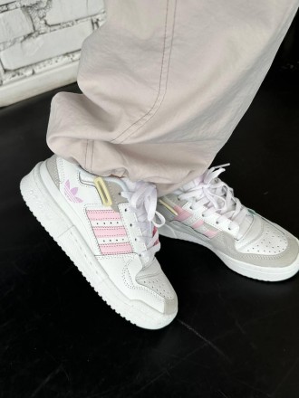 Кроссовки женские белые Adidas Forum 84 Low white Pink 
Женские кроссовки Адидас. . фото 2