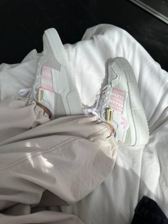 Кроссовки женские белые Adidas Forum 84 Low white Pink 
Женские кроссовки Адидас. . фото 8