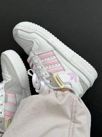Кроссовки женские белые Adidas Forum 84 Low white Pink 
Женские кроссовки Адидас. . фото 4