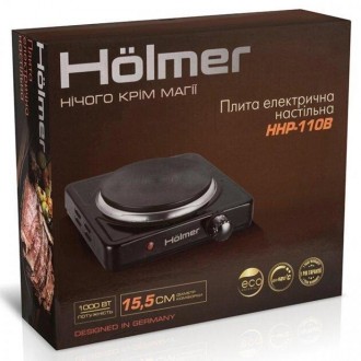 Настольная плита Holmer HHP-110B оснащена одной чугунной конфоркой мощностью 100. . фото 3