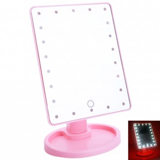Косметичний настільне дзеркало з підсвічуванням LED для макіяжу 20 світлодіодів
. . фото 2