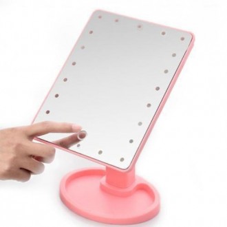Косметичний настільне дзеркало з підсвічуванням LED для макіяжу 20 світлодіодів
. . фото 6