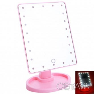 Косметичний настільне дзеркало з підсвічуванням LED для макіяжу 20 світлодіодів
. . фото 1