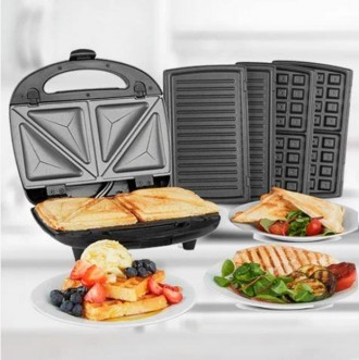 Мультипекарь 3 в 1 - универсальный тостер с тремя сменными насадками сэкономит м. . фото 2