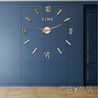 Великий настінний годинник 3D Настінний годинник з римськими цифрами 90 см
Насті. . фото 1