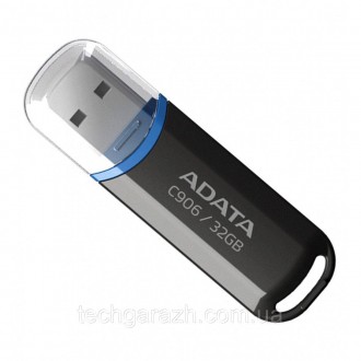USB-флешка ADATA 32GB C906 Black USB 2.0 — просте та доступне рішення, коли вам . . фото 2