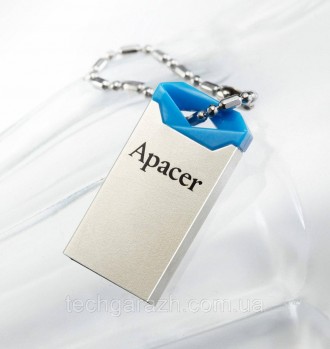 USB 2.0 Apacer AH111 Blue комплектується стильним ланцюжком для підвищення рівня. . фото 5