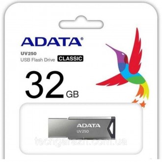 Накопичувач A-DATA UV250 Metal 32GB USB 2.0 (AUV250-32G-RBK) — привабливий варіа. . фото 5