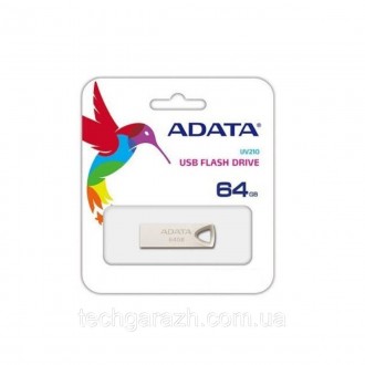 Накопичувач ADATA UV210 Metal 64GB USB 2.0 (AUV210-64G-RBK) — привабливий варіан. . фото 5